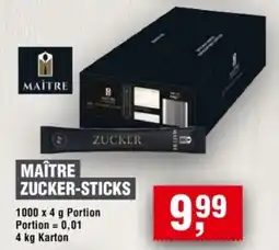 Handelshof MAÎTRE ZUCKER-STICKS Angebot