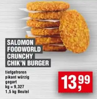 Handelshof SALOMON FOODWORLD CRUNCHY CHIK'N BURGER Angebot