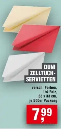 Handelshof DUNI ZELLTUCH- SERVIETTEN Angebot