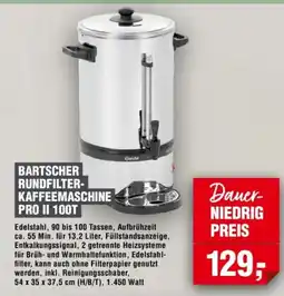 Handelshof BARTSCHER RUNDFILTER- KAFFEEMASCHINE PRO II 100T Angebot