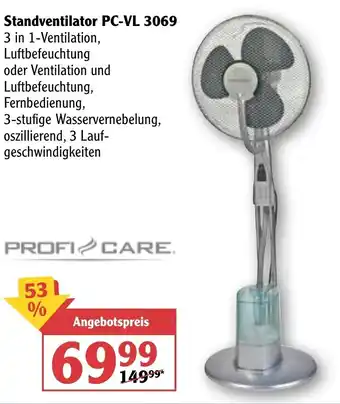 Globus Proficare Standventilator PC-VL 3069 Angebot