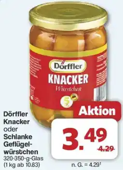 Famila Nord West Dörffler Knacker oder Schlanke Geflügelwürstchen Angebot