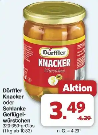 Famila Nord West Dörffler Knacker oder Schlanke Geflügelwürstchen Angebot