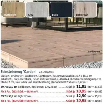Bauhaus Feinsteinzeug 'Garden' Angebot