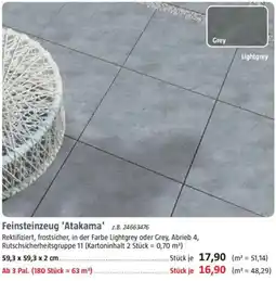 Bauhaus Feinsteinzeug 'Atakama' Angebot