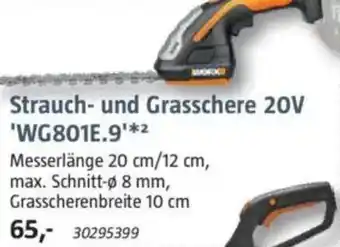 Bauhaus WORX Strauch- und Grasschere 20V 'WG801E.9' Angebot