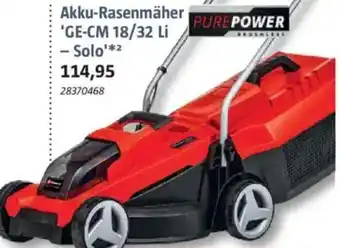 Bauhaus Einhell Akku-Rasenmäher 'GE-CM 18/32 Li- Solo' Angebot