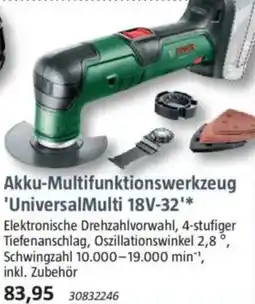 Bauhaus BOSCH Akku-Multifunktionswerkzeug 'UniversalMulti 18V-32' Angebot