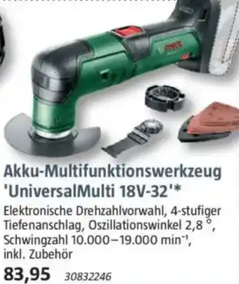 Bauhaus BOSCH Akku-Multifunktionswerkzeug 'UniversalMulti 18V-32' Angebot