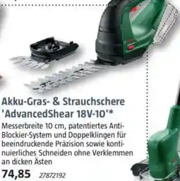 Bauhaus BOSCH Akku-Gras- & Strauchschere 'AdvancedShear 18V-10' Angebot