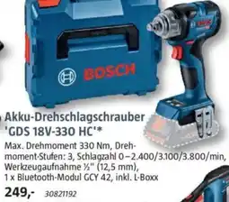 Bauhaus BOSCH Akku-Drehschlagschrauber 'GDS 18V-330 HC' Angebot