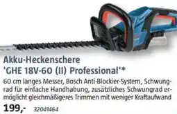 Bauhaus BOSCH Akku-Heckenschere 'GHE 18V-60 (II) Professional' Angebot