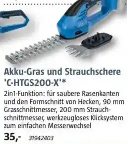 Bauhaus Scheppach Akku-Gras und Strauchschere 'C-HTGS200-X' Angebot