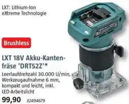 Bauhaus Makita LXT 18V Akku-Kantenfräse 'DRT52Z' Angebot