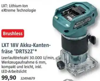 Bauhaus Makita LXT 18V Akku-Kantenfräse 'DRT52Z' Angebot