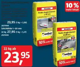 Bauhaus Weber Bodenausgleichsmasse schnell Angebot