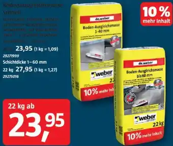 Bauhaus Weber Bodenausgleichsmasse schnell Angebot