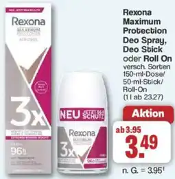 Famila Nord West Rexona Maximum Protection Deo Spray, Deo Stick oder Roll On Angebot