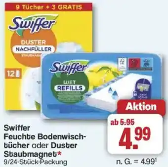 Famila Nord West Swiffer Feuchte Bodenwischtücher oder Duster Staubmagnet Angebot