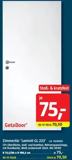 Bauhaus GetaDoor Zimmertür 'Laminit GL 223' Angebot