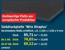 Bauhaus Siebdruckplatte 'Wire Xtraplus' Angebot