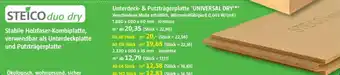 Bauhaus STEICO duo dry Unterdeck- & Putzträgerplatte 'UNIVERSAL DRY' Angebot