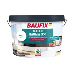 Netto Marken-Discount BAUFIX Maler-Raumweiß weiss matt, 5 Liter, Weiße Wandfarbe Angebot