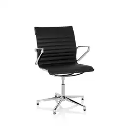 Netto Marken-Discount hjh OFFICE Besucherstuhl Konferenzstuhl PARIBA V IV Leder mit Armlehnen Angebot