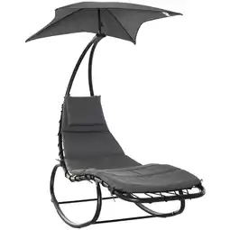 Netto Marken-Discount Outsunny Liege Stahl, Texteline-Gewebe, Polyester-Gewebe Angebot
