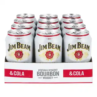 Netto Marken-Discount Jim Beam White Straight Bourbon Whiskey & Cola 10,0 % vol 0,33 Liter, 12er Pack Angebot