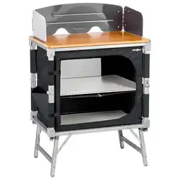 Netto Marken-Discount BRUNNER Camping Küche Azabache Cube Falt Schrank Grill Klapp Tisch Bambus Holz Angebot