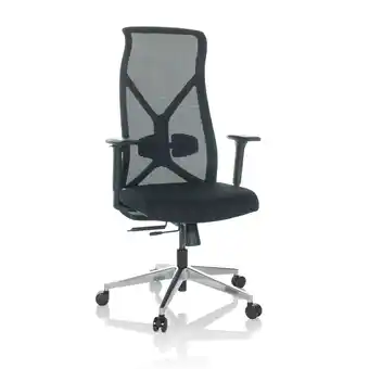 Netto Marken-Discount hjh OFFICE Profi Bürostuhl AZURRO B Stoff/Netzstoff mit Armlehnen Angebot