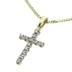 Netto Marken-Discount Diamonds by Ellen K. Halskette Gold 585 Kreuz mit 12x Diamant zus. 0,12ct Angebot