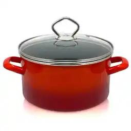 Netto Marken-Discount Emaille Fleischtopf Rom mit Chromrand, Ø 24 cm, Inh. 5,0 Angebot