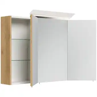 Netto Marken-Discount Spiegelschrank 100cm inkl. Design LED-Lampe und Glasböden weiss hochglanz Angebot