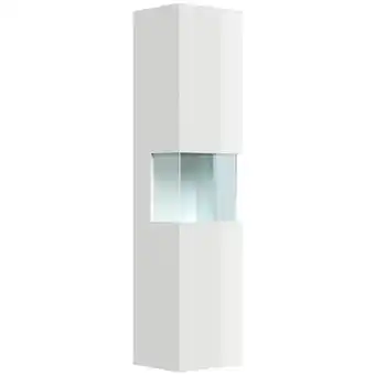 Netto Marken-Discount Badezimmer Hochschrank 150cm Softclose Wandmontage Glaselement weiß Hgl Angebot