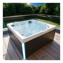 Netto Marken-Discount TroniTechnik Outdoor Whirlpool Spa PANAREA 210cm x 210cm mit Heizung, Hydromassage, Farblicht Angebot
