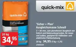 Bauhaus quick-mix 'Sicher + Plan' Ausgleichsmasse Schnell Angebot