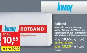 Bauhaus KNAUF Rotband Angebot