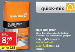 Bauhaus quick-mix Ruck-Zuck-Beton Angebot
