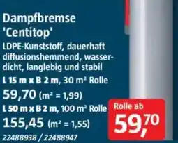 Bauhaus Dampfbremse 'Centitop' Angebot