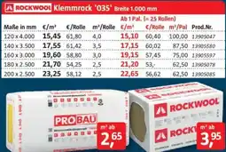 Bauhaus ROCKWOOL Klemmrock '035' Angebot