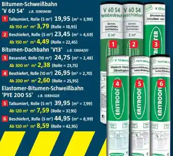 Bauhaus Bitumen-Schweiẞbahn V 60 S4 Angebot