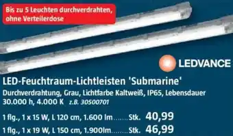 Bauhaus LEDVANCE LED-Feuchtraum-Lichtleisten 'Submarine' Angebot