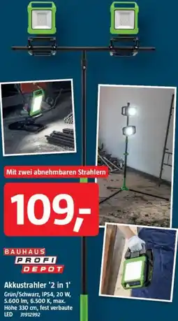 Bauhaus Akkustrahler '2 in 1' Angebot