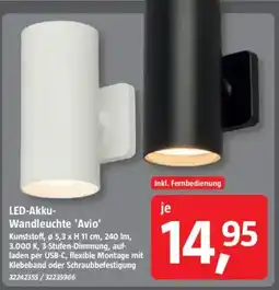 Bauhaus Starlux LED-Akku Wandleuchte 'Avio' Angebot