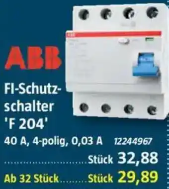 Bauhaus ABB FI-Schutzschalter Angebot