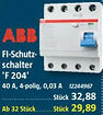 Bauhaus ABB FI-Schutzschalter Angebot