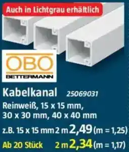 Bauhaus OBO BETTERMANN Kabelkanal Angebot
