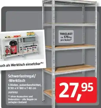 Bauhaus REGALUX Schwerlastregal/ Werktisch Angebot